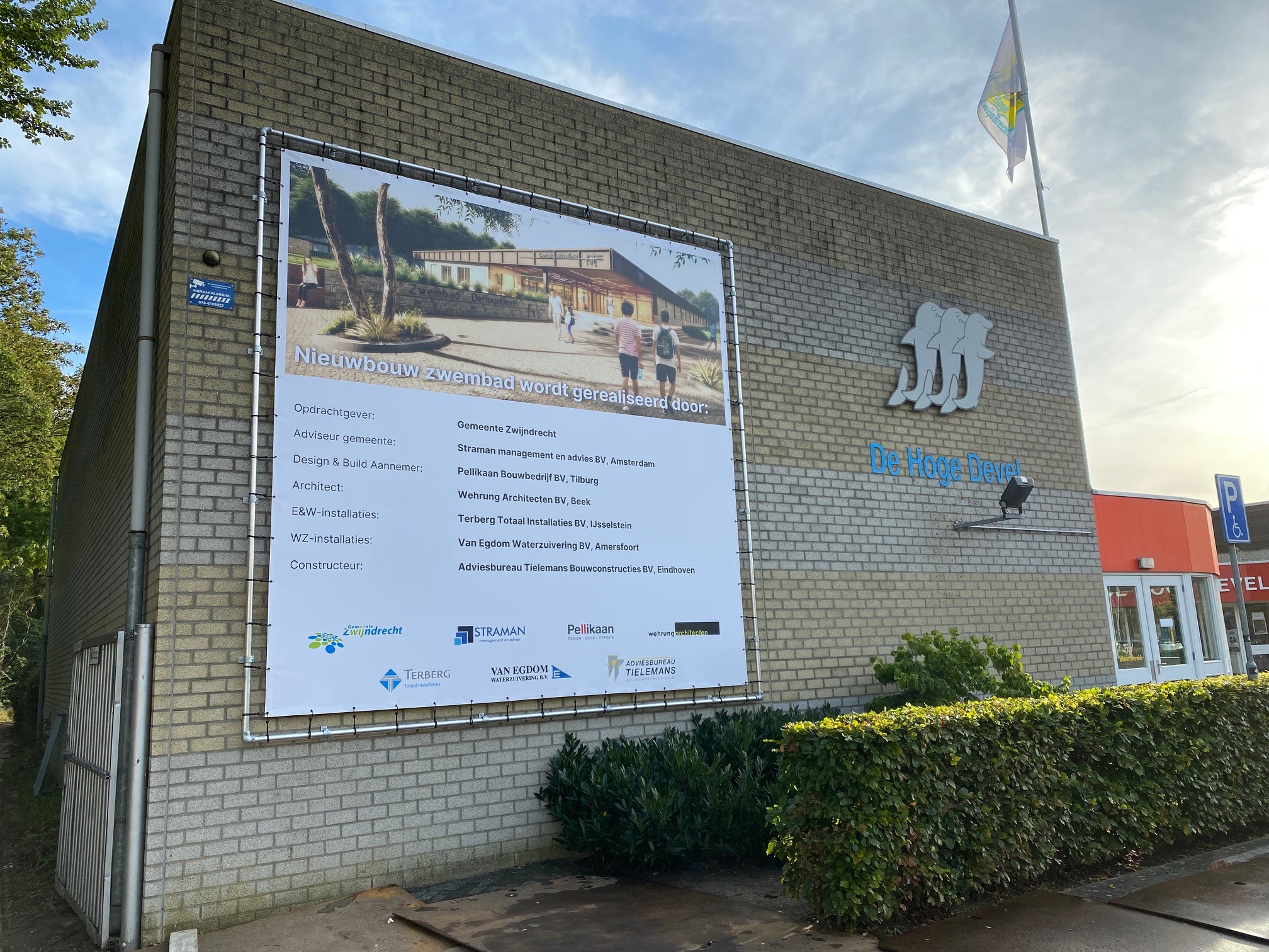 Bannerdoek zwembad de hoge devel