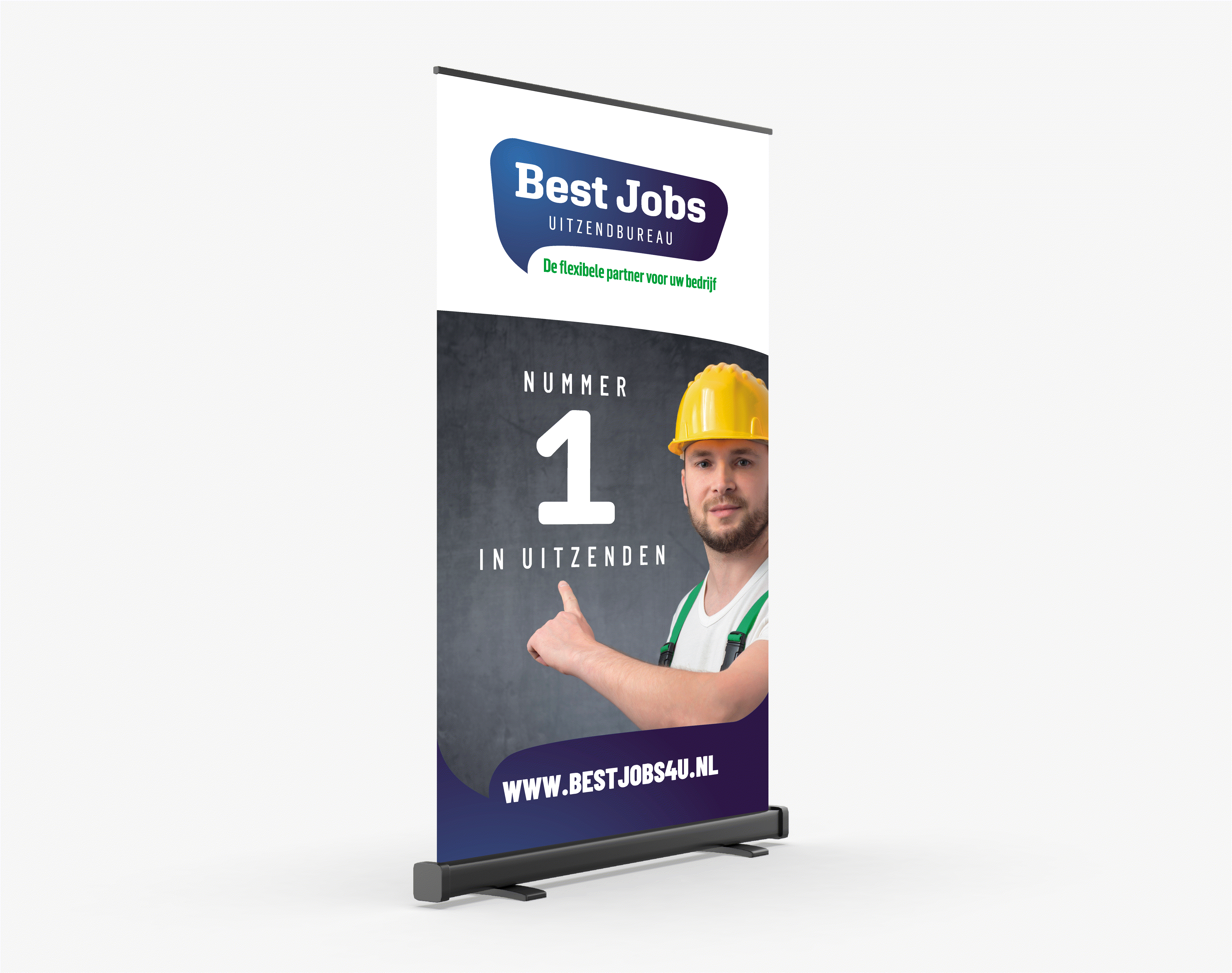 Best jobs uitzendburau roll up banner
