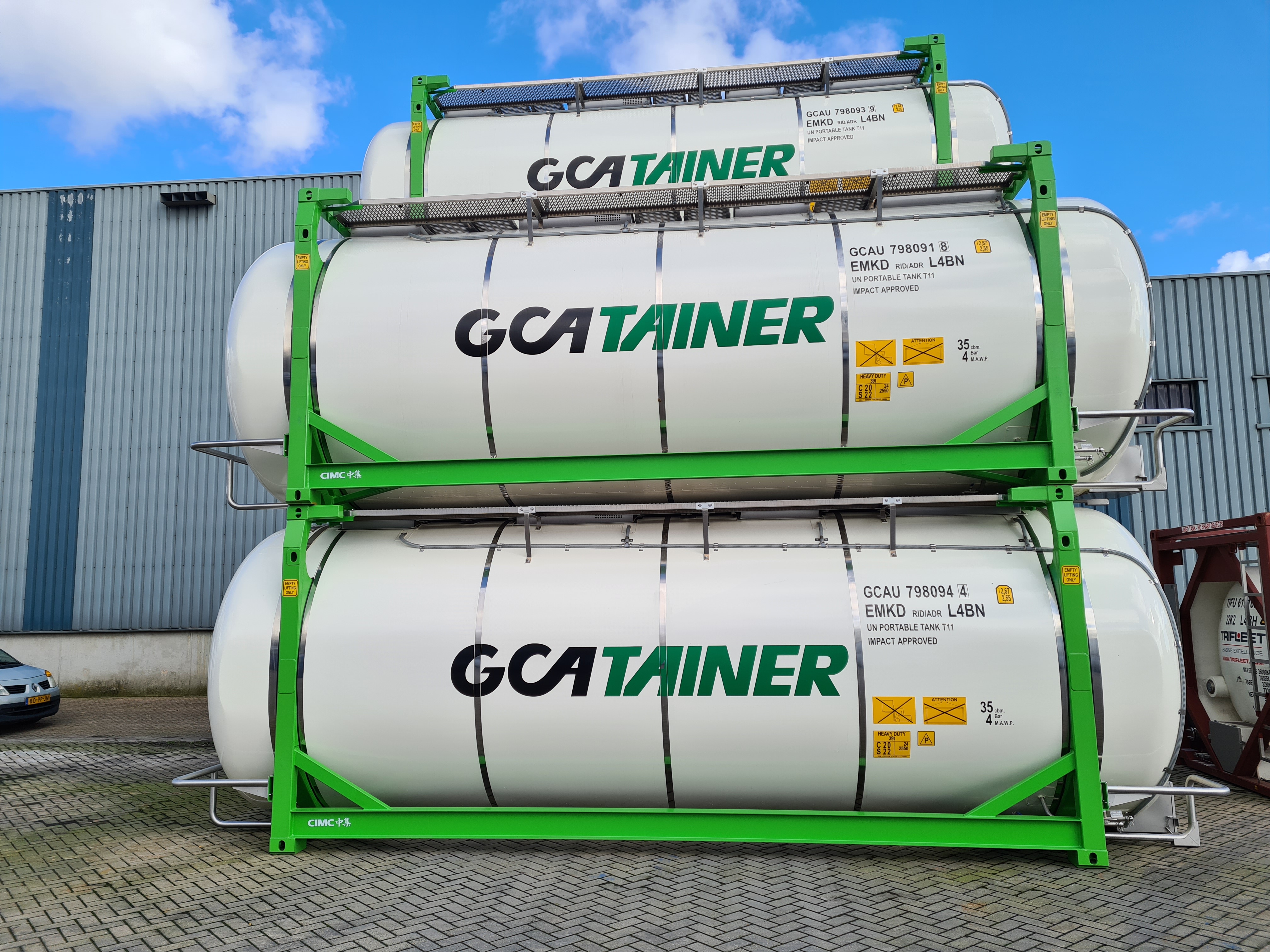 Gca tainer belettering